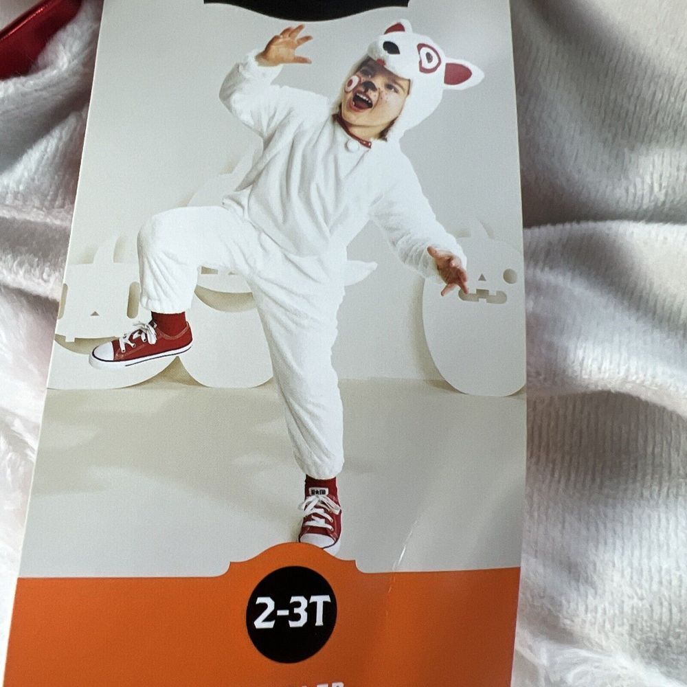 Target Bullseye Dog Toddler Halloween Costume Jumpsuit Hyde & EEK! 2T-3T‎